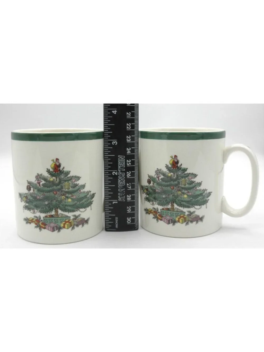 Spode Christmas Tree Mug Set of 2 Vintage, Made in England Pattern SP CHT
